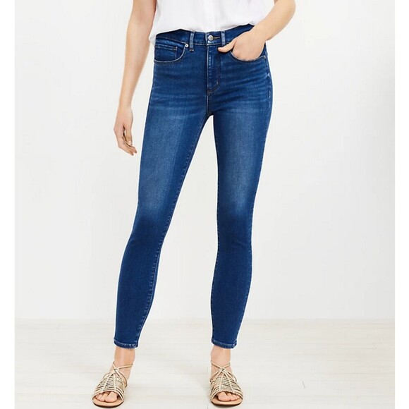 Blue Denim LOFT Slim Pockets Skinny Jeans (NWT) - Picture 1 of 4